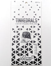 TinHedrals Foldable Metal Dice Puzzle - Silver